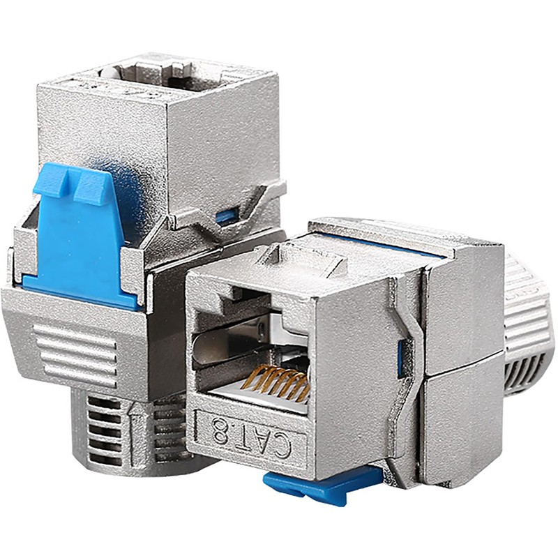 Tunghey CAT8 RJ45 Keystone Shielded Coupler - Ethernet Female to