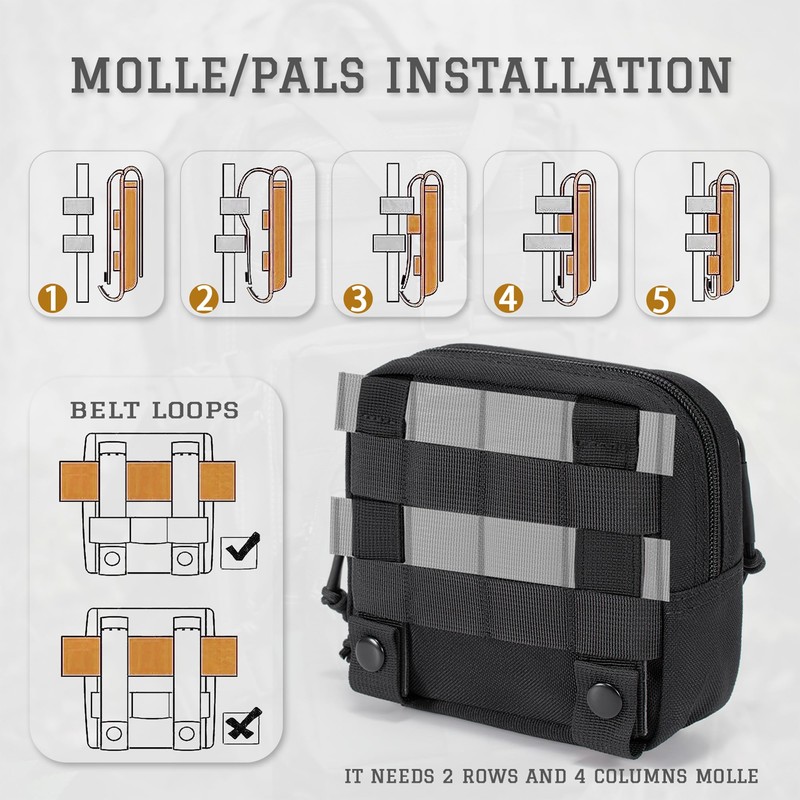 CLTAC Tactical Utility Admin Pouch Compact Molle Pouch EDC Tool