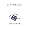 Baikeen Tri glide Slider 25mm Strong Plastic Tri Glide Slides