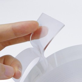 COSIMIXO Nano Tape, Clear Heavy Duty Double Sided Tape, 2mm x 1.5cm x 5m, Double Sided Mounting Tape, Wall Tape, Waterproof, Reusable, For Hanging Photos, Posters, Carpets, Photo Decor