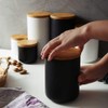 Popowbe Ceramic Coffee Canister Airtight with Sealed Bamboo Lid Kitchen