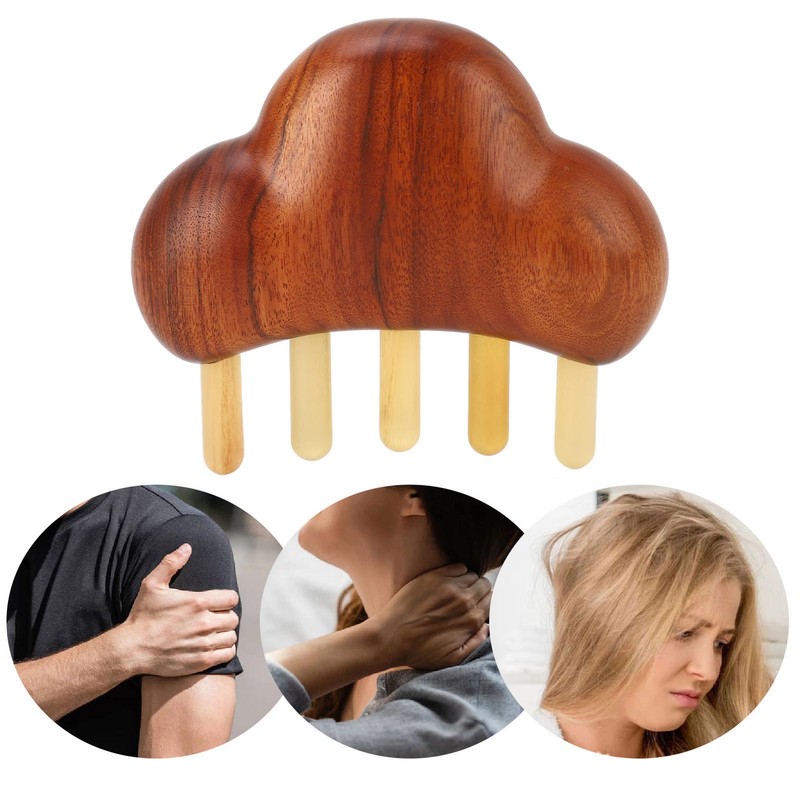 Rosewood Meridian Comb Wide Comb Teeth Reduce Stress Wooden Scalp