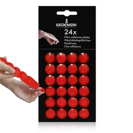 Taper Candle Wax Dots - 24pcs Spiral Candle Sticky Dots White Candle Adapter Small Candles Adhesive,Soft Wax for Any Candle Holder Accessories - Color: CWD-RED