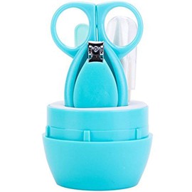 JERN Safe Compact Grooming Kit Manicure Set for Newborn, Baby, Infant and Toddler (Includes Nail Clippers, Nail File, Scissors and Tweezers)