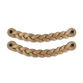 Brute Strength - Leather Drawer Pulls - Braided - Natural - 2 pcs - 7-7/8 x 1 ’’ - Leather Handle - Leather Dresser Pulls - Cabinet knobs Dresser knobs - Dresser handles