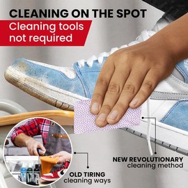 KN FLAX The Shoe Cleaning Wipe Quick Sneaker Wipes (30 Count - Individually Packed) Dual Texture for Stubborn Scuff, Dirt and Stain on Leather, Rubber Sneakers & Boots; Easy to Use, On-The-Go