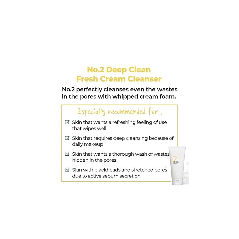 Numbuzin [Numbuzin]No.2 Deep Clean Fresh Cream Cleanser 120ml