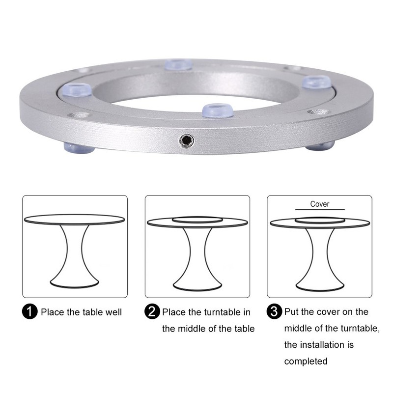Heavy Duty Aluminium Alloy Rotating Bearing Turntable Round Dining Table