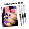 FOMIYES 3pcs Nail Art Brush Handle Drawing Pens for Manicure