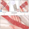 SMITH 1 4 Pack Different Width Red 2mm Rhinestone Crystal