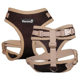 Cat Harness, Easy Walking Cat Harness 2.0 Escape Proof, Adjustable, Not Overhead Bengal, Maine Coon Small and Large Cats (Brown, S)