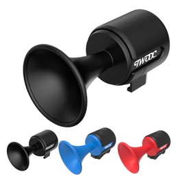 Electric Bike Horn, 120dB Compact Lightweight Electric Bicycle Bell with 300mAh Battery Operated/IPX4 Waterproof Effortless Quick Install for Adults & Kid's Bikes (Black)