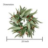 20 Inch Olive Wreath for Front Door, Spring Summer Wreath