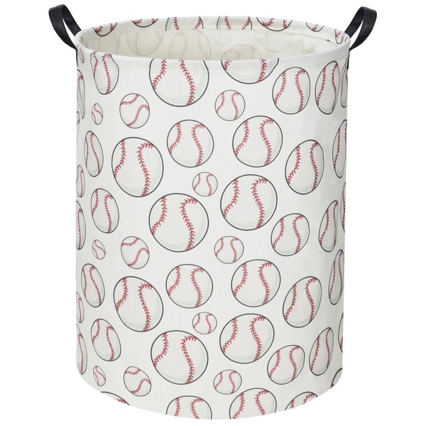 TIBAOLOVER Baseball Kids Laundry Basket Baby Hamper Baseball Toy Storage