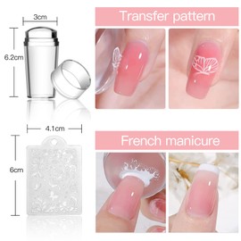 Biutee Nail Stamping Plates Set 10 pcs Nail Art Stamper Scraper Nail Stamp Plates Kit Nail Art Plate Template Lace Flower Butterfly Star Rose Design Nail Art Accessories