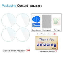 Suoman 4-Pack for Garmin Forerunner 55/45 / 45S Screen Protector, [Anti-Scratch] 2.5D 9H Hardness Ultra-Thin Tempered Glass Screen Protective Film
