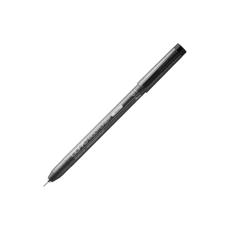 Too Copic Multiliner, Black, 0.004 inch (0.1 mm), Bulk Purchase