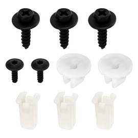 VGOL 10-Piece Front Bumper Mounting Clip Set Mudguard Replacement Screws and Washers Made of Plastic and Metal Compatible with Ford MK6 2002-2008 Fiesta ST150 Zetec S