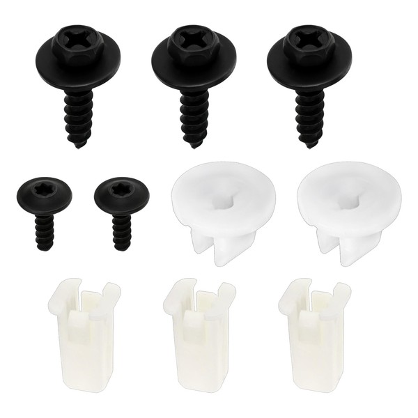 VGOL 10-Piece Front Bumper Mounting Clip Set Mudguard Replacement Screws