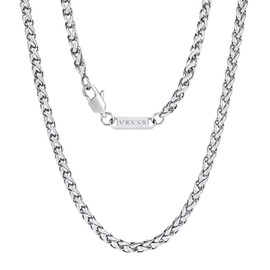 VEXXS Link Chain Men's Gold Chain, 18 K Gold Plated Men's Chain, 3/4 mm Necklace for Men, Jewellery Gift, 46-66 cm, Stainless Steel