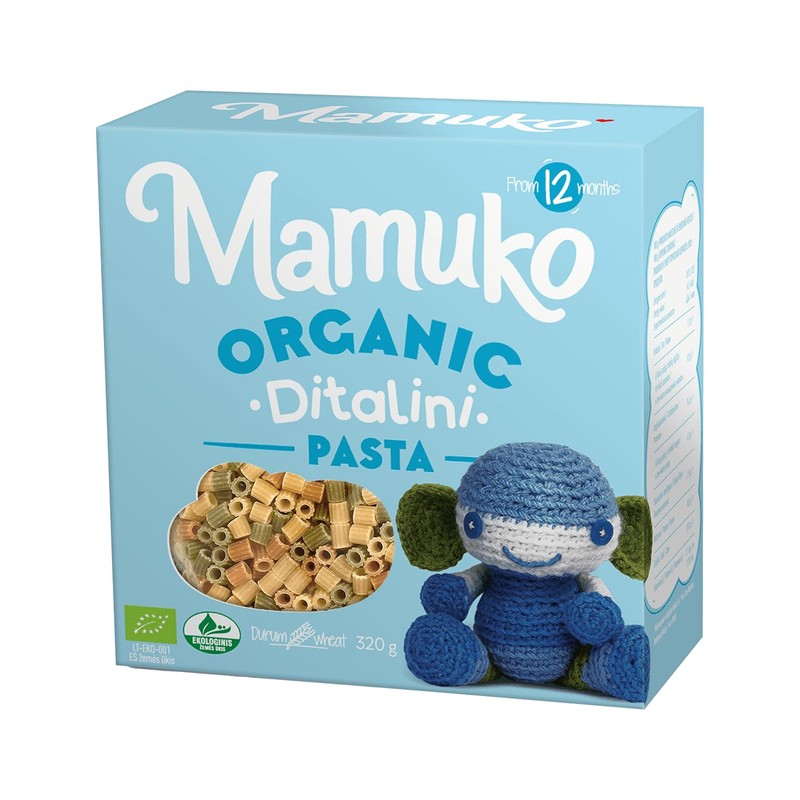 Mamuko Organic The Beginning Pasta 4-Pack Variety Mix (Ditalini, Stelline,