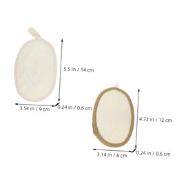 Vaguelly 4pcs Natural Loofah Bath Sponge Pads Exfoliating Body Scrubber Sponge for Gentle Skin Cleansing Home and Travel Use