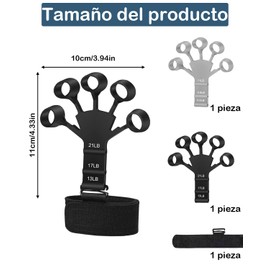 2 Piezas Ejercitador De Mano, Ejercitador De Dedos, Fortalecedor De Agarre De Mano, Se Puede Utilizar Para Mejorar La Fuerza y Flexibilidad De La Muñeca, Los Dedos y El Antebrazo