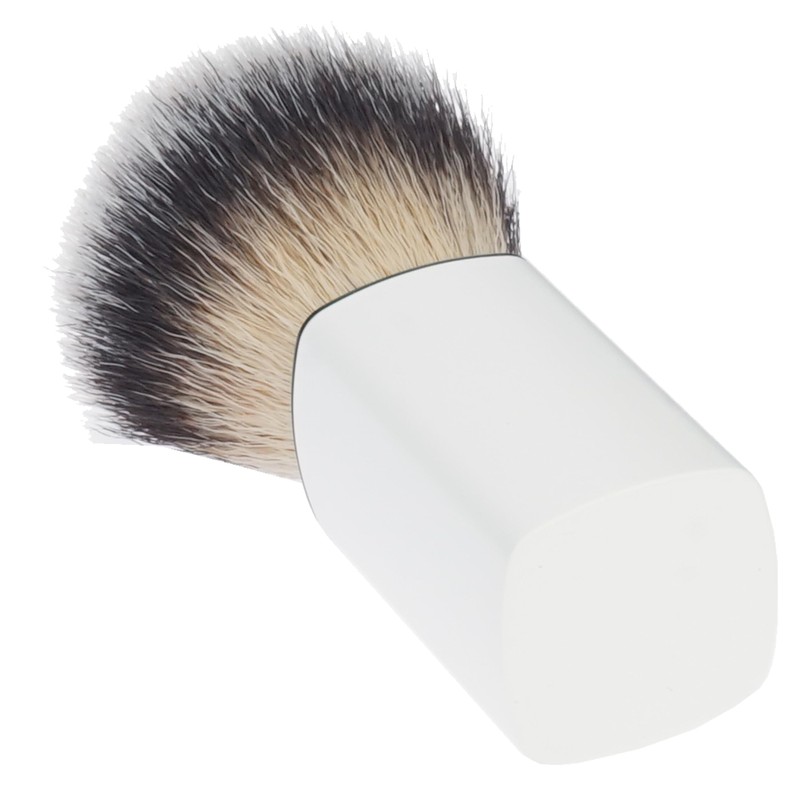 Shaving Brush Synthetic Hair with White Plastic Handle Height 10