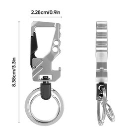 XPEX Pack of 2 Key Chain Bottle Opener Stainless Steel Car Motorcycle Bicycle Home Key Chain Men Women