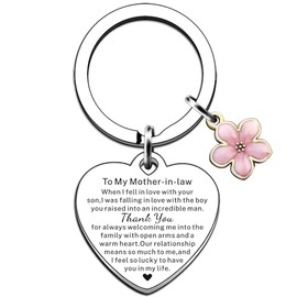 AMZQ Mother in Law Gifts Mother in Law Keyring Birthday Christmas Gifts Mother's Day Gifts for Mother in Law