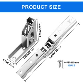 Shelf Hinge Bracket, 2 Pieces 90 Degree/180 Degree Hinges Folding Shelf, Hidden Table Holder Hinge Cabinet Hinges, Folding Hinge, Screw-On Hinge for Cabinet Furniture Hinges