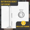 DTGN M5-0.8x140mm Button Head Socket Cap Screws - 5Pack -