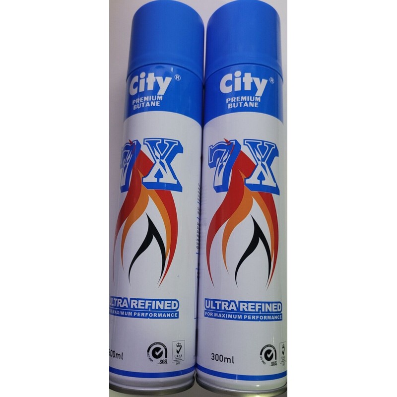City Can Gas Refill Butane Fuel & Nozzle adapter Refined
