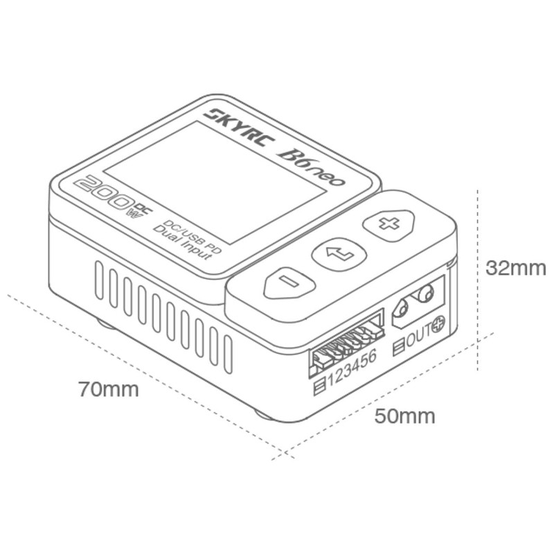 SkyRC B6 Neo Cargador inteligente de 200 W CC con