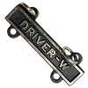 D.O.D. Military Qualification Bar, Driver-W, 1/2"H x 1"W, Silver w/