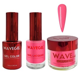 WAVEGEL Soak-Off Gel, Nail Lacquer & Acrylic/Dip Powder Matching Set - Queen Collection - #068 Spoiled And Royal