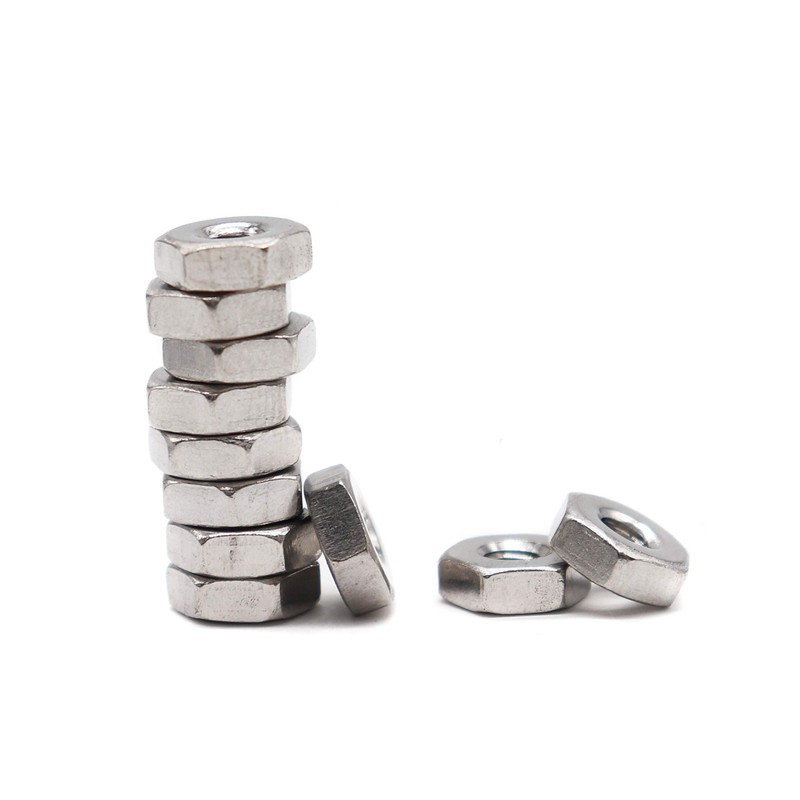 binifiMux 100pcs #6-32 304 Stainless Steel Hex Nuts Lock Nuts