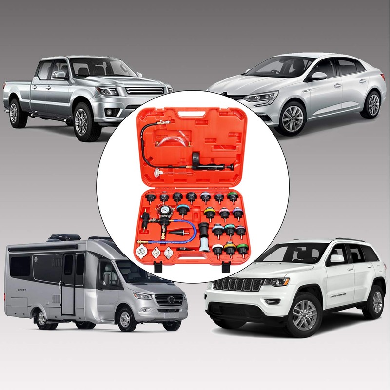 YSTOOL Radiator Pressure Tester Coolant Vacuum Refill Kit 28PCS Automotive