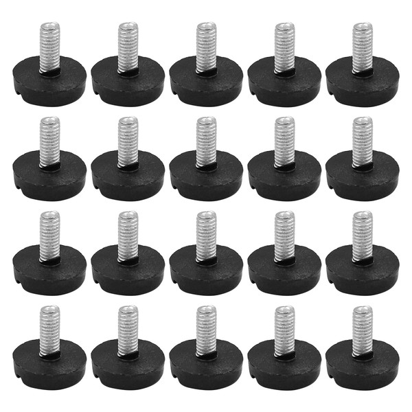 Tiardey 20pcs M6 Leveling Feet Adjustable Threaded Rod Leveling Foot