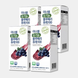 Innercell Organic Blueberry Puree 100 Antioxidant Eye Health Anthocyanin Real Blueberry, 56 Count, 18g / 이너셀 유기농 블루베리퓨레100 항산화 눈건강 안토시아닌 리얼블루베리, 56개, 18g