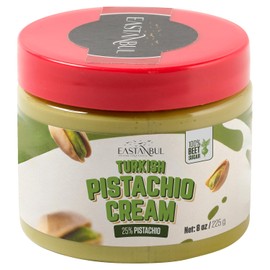 Eastanbul Pistachio Cream, 8oz, Pistachio Butter, Turkish Cream Spread for Dubai Chocolate Bar Kit, Perfect Paste for Dubai Chocolate Bar, Luxurious Spread in Breakfasts, Desserts & Treats