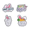 Happy Easter Rabbit Brooch Pins Cute Bunny Brooches Set Easter