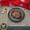 20-Piece Gold Silverware Set, Hammered 18/10 Stainless Steel Flatware Set