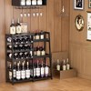 VASMIA Versatile Liquor Stand for Home Bar,Wine Rack Freestanding Floor,Mini