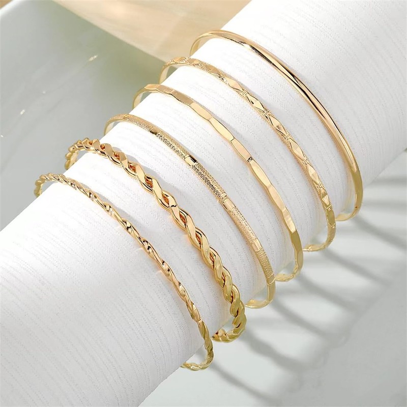 Gold Bracelets for Women Gold Cuff Bracelets Stack Gold Bangles