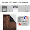 Dishwasher Magnet Cover Brown Wood Look, Waterproof Magnetic Dishwasher Cover