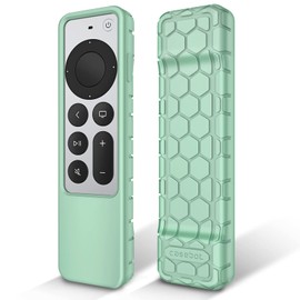 Fintie Protective Case for Apple TV Siri Remote 2021 2022 - Honey Comb Lightweight Anti Slip Shockproof Silicone Cover for Apple TV 4K / HD Siri Remote Controller (2nd Gen / 3rd Gen), Green