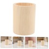 DOITOOL 4pcs Wooden Pen Cups for Desk Unpainted Pine Pencil