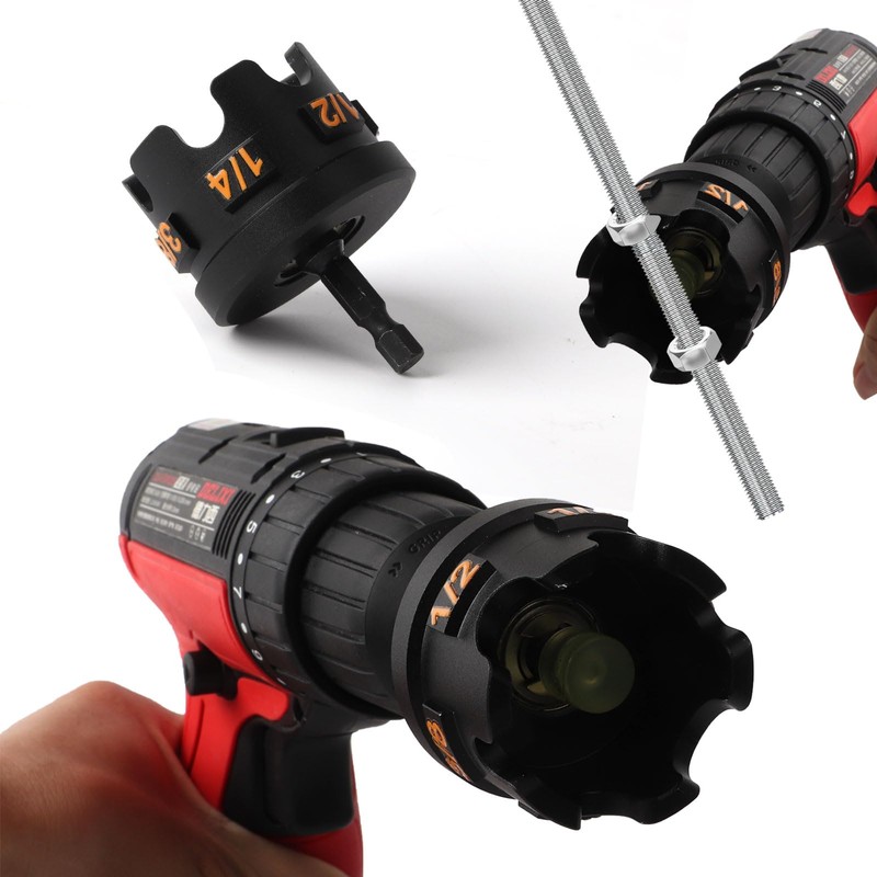 Nut Zipper Drill Attachment for Fast Nut and Bolt Removal,
