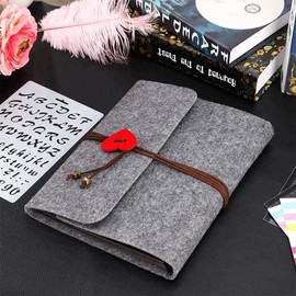 Fotoalbum zum Selbstgestalten,Schwarze Seiten Vintage Filz Scrapbook DIY 30 Blatt,Fotoalben für Valentinstag Jahrestag Geburtstag Geschenk 25X23.5CM,Braun,Groß